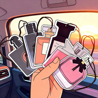 Diffuseur de parfum pour voiture en papier coton, forme personnalisée, design tendance, capteur de vibration, parfum naturel super puissant et longue durée