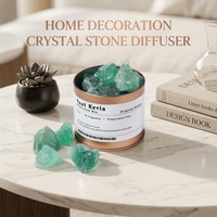 Offre Spéciale – Désodorisant Naturel en Cristal Noir, Pierre Aromatique en Argile, Pierre de Cristal Parfumée en Boîte Métallique pour Décoration de Table et de Maison