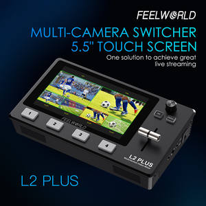 FEELWORLD L2 PLUS Broadcast Mixer Switcher 5.5 "Touch Video Mixer Chroma Key USB Live <span class=keywords><strong>Stream</strong></span> Logo personnalisé Usine Vente en gros - Product Image 2