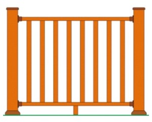 Ringhiera di Sicurezza in WPC 1500mm(<span class=keywords><strong>L</strong></span>)*1100mm(H) - Product Image 1
