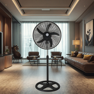 <span class=keywords><strong>Ventilateur</strong></span> sur pied noir de 18 pouces, conception de base de feuille de 5pp pour la maison, l'intérieur, l'hôtel, le moteur en aluminium durable, le plastique résistant aux intempéries pour l'extérieur - Product Image 6