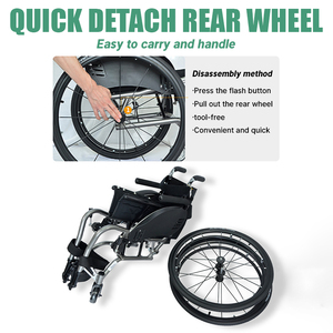 Fauteuil roulant pliable léger à dégagement rapide, scooter de mobilité motorisé tout-terrain, vente en gros - Product Image 5