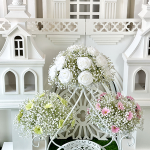 Nouvelle arrivée bébé <span class=keywords><strong>souffle</strong></span> Rose décorer fête de mariage événements photographie accessoire boule de fleurs - Product Image 4