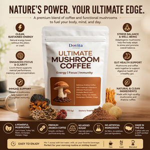 Café aux champignons 8 en 1 fabriqué aux États-Unis, certifié GMP, avec Lion's Mane, Chaga, Cordyceps, Turkey Tail, Nootropique, Énergisant, 200g - Product Image 3