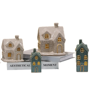Led Lighted <strong>Christmas</strong> House Decoration Ceramic <strong>Village</strong> House Porcelain Houses - Product Image 4
