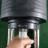 Ensemble d'haltères réglables VIGFIT 40 kg à changement rapide, plaques en fonte avec base en PC pour l'entraînement de force et la musculation à domicile