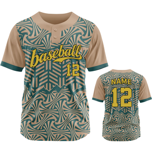 Jersey Baseball Polos Polyester Grosir Custom, Sublimasi, Cepat Kering, Seragam Olahraga Berkualitas Tinggi, Kaos Baseball Tim Pbq2511 - Product Image 3