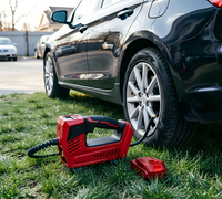 Compresseur d'air portable 12V/18V en plastique, gonfleur rapide de pneus, batterie 2000mAh, charge rapide PD 72W, pression maximale 120psi, affichage numérique
