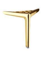 Pieds de support triangulaires modernes en fer pour tables basses, canapés, meubles TV, armoires à chaussures de salle de bain - Fixation par vis, patins de rehaussement