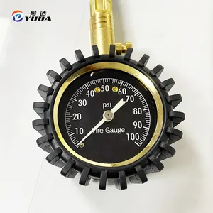 Mini portatile della gomma del pneumatico air pressure gauge corpo in metallo quadrante calibro della gomma