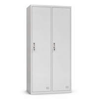 Armoire de rangement métallique robuste à double porte avec trous de ventilation, armoire de rangement en acier verrouillable pour vestiaire du personnel