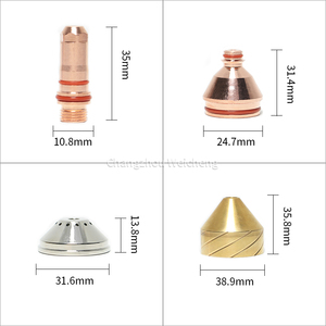 Juego de boquillas y electrodos de corte por plasma consumibles YK330, puntas de soldadura que incluyen escudo YK02701, tapa de retención YK02702 - Product Image 3