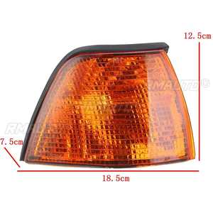 Feux de signalisation d'angle gauche et droit de voiture avec lentilles 4 couleurs pour BMW Série 3 E36 4 portes 1992-1998 63138353279/63138353280 - Product Image 5
