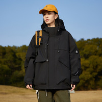 2025 hommes hiver imperméable multifonctionnel veste unique Rush vêtements à capuche couleur unie pour les amoureux nouveau costume d'alpinisme
