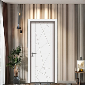 Porte intérieure en PVC polymère bois MDF de 40 mm d'épaisseur, moderne, résistante à l'humidité, insonorisée, anti-fissures, pour maison, hôtel, villa, commerce - Product Image 1