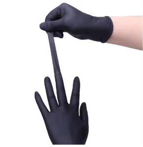 ニトリル使い捨て9インチ安全作業黒と食品グレード粉末フリークリーン医療用ニトリル検査手袋 - Product Image 6