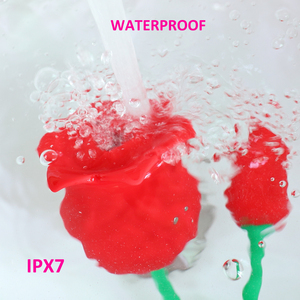 ของเล่นทางเพศรูปดอกกุหลาบ ชาร์จด้วย USB 10 ระดับความถี่ กันน้ำ IP6 กระตุ้นจุดจี เป็นมิตรกับสิ่งแวดล้อม รูปทรงสตรอว์เบอร์รี กุหลาบ รอยัล ไวเบรเตอร์ ดิลโด - Product Image 4