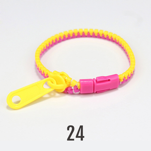 Blues Wholesale Promotion Simple Double Colors Easter Basket Stuffers Fidget Toys Plastic Resin <strong>Zipper</strong> <strong>Bracelet</strong> for Children - Product Image 2