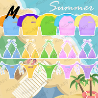 Badpakken met eigen logo, 3-delige set, dames zwemkleding, badkleding, bikini's, strandkleding, jumpsuit voor dames
