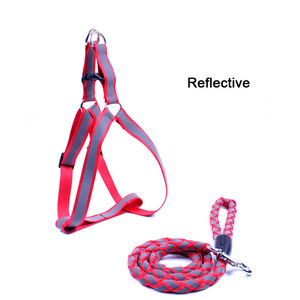 Kingtale wholesale easy walk nylon step in reflective dog harness and leash set - Product Image 4