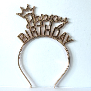 Diadema de Plástico 3D con Diseño de Feliz Cumpleaños, Letras Mixtas (Cursivas, Bloqueadas, <span class=keywords><strong>Serif</strong></span>), Accesorio para el Cabello para Fiestas y Celebraciones, Directo de Fábrica - Product Image 6