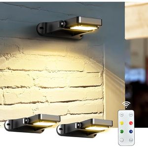 Solar <b>Wall</b> <b>Lights</b> Outdoor Led With <b>Remote</b> <b>Control</b> 6 Color Modes Warm Cool White Rgb Ip65 - Product Image 1