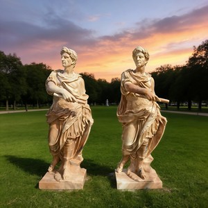 Estatua Decorativa de Jardín de Mujer Europea en Mármol Blanco Tallada a Mano con Diseño Personalizado, Hermosa Figura de Ángel Femenino - Product Image 6