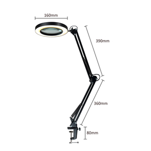 Factory Direct Sales Magnifier 5x Light Adjustable Foldable Swing Arm Creative Usb LED 5V Desk <strong>Lamp</strong> 10 Steps Dimming 3 CCT - Product Image 4
