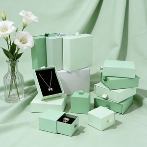 Custom Luxury Rigid Paper Boxes With <b>Small</b> Pull Out <b>Sliding</b> Drawer Ribbon Closure for Jewelry Gift Packaging Box with Inserts - Product Image 1