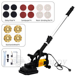 מכונת גריסה בטון תעשייתי 90 ° שחיקה קצה עבור משטחי טרצו לבנים 4-גלגל הרצפה מטחנת מחוספס - Product Image 3