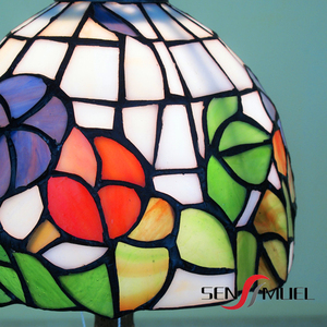 Vendita all'ingrosso e diretta di mosaici artistici <span class=keywords><strong>in</strong></span> <span class=keywords><strong>vetro</strong></span> colorato su misura per chiese e <span class=keywords><strong>lampade</strong></span> <span class=keywords><strong>da</strong></span> <span class=keywords><strong>tavolo</strong></span> Tiffany LED economiche <span class=keywords><strong>da</strong></span> 8 pollici - Product Image 6