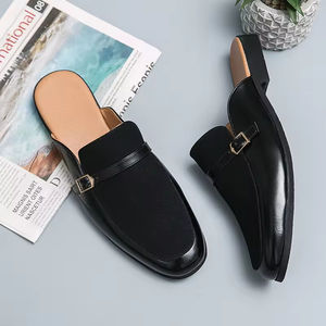 Chaussons d'extérieur classiques pour hommes 2025 – Nouveauté été respirante anti-odeur à bout fermé, semelle extérieure en caoutchouc, modèle paresseux à enfiler sans talon en PU - Product Image 6