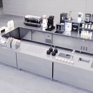 Commercial Food Grade Stainless Steel Coffee Milk Tea Shop Equipment Undercounter Bar Counter Front <b>Desk</b> Customizable Size Easy - Product Image 6
