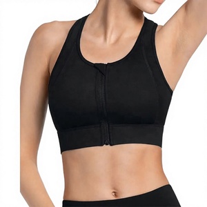 Soutien-gorge de sport noir à fermeture éclair avant, haute performance, pour femmes, course à pied, yoga, fitness, entraînement, dernier design, soutien-gorge de fitness haut de gamme - Product Image 1
