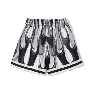 Shorts de basketball en toile pour hommes, mi-longs, avec cordon de serrage, poids lourd, écologiques, haute qualité, imperméables, séchage rapide, décontractés, pour l'entraînement et le sport - Product Image 5