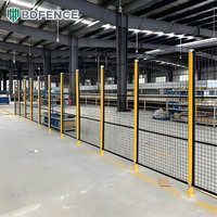 Clôture de sécurité robotisée en acier à faible teneur en carbone avec cadre thermolaqué pour cellules d'inspection automatisées et séparation flexible des ateliers