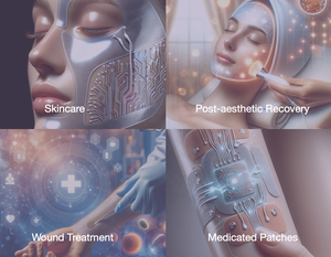 <span class=keywords><strong>Mascarilla</strong></span> de <span class=keywords><strong>tela</strong></span> de microcorriente para estiramiento de la piel para tratamientos faciales y beneficios antienvejecimiento - Product Image 2
