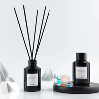 Bouteilles diffuseurs cylindriques en verre transparent de 150 ml, vides et rechargeables, avec bouchons à vis, pour la diffusion d'huiles parfumées et la décoration intérieure