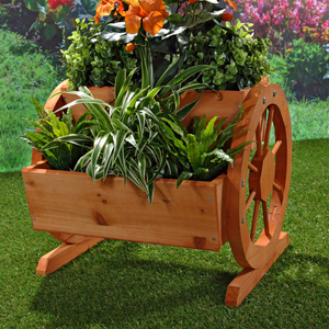Macetas de flores para carretilla, jardinera de <span class=keywords><strong>madera</strong></span> para jardín - Product Image 4
