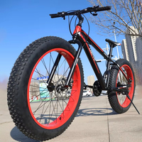 VTT à gros pneus, double amortisseur, pneus larges, 21 vitesses, vélo de plage, vélo tout-terrain, vélo neige
