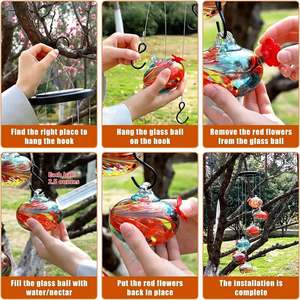 정원 장식 매달려 개미 증거 누출 방지 바람 차임 꽃 포트와 야외 용 벌새 물 공급 장치 - Product Image 5
