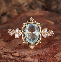 Bague Claddagh en pierres précieuses colorées, de luxe, brillante, pour mariage, couronne, pour femmes, bijoux de mode, vente en gros