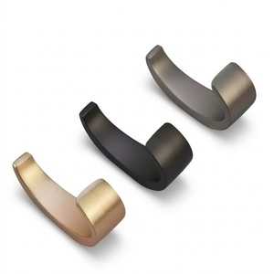 Moderno Gancho para Toallas de Aleación de Zinc, para Colgar en la Pared, Color Negro y Dorado, para Baño, Cocina, Dormitorio, Armario - Product Image 2