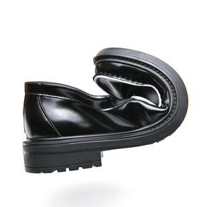 Custom Logo Fashion Trend Men's Genuine Leather Loafers Slip-On Elegant <b>Flat</b> Comfort Arch Support Wedding Shoes Office Dress - Product Image 2