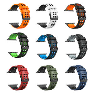 Correa de Silicona Deportiva para <span class=keywords><strong>Apple</strong></span> Watch, Compatible con <span class=keywords><strong>Apple</strong></span> Watch Ultra 2 42/44/45/46/49mm, Transpirable, Correa de Repuesto Inteligente - Product Image 1