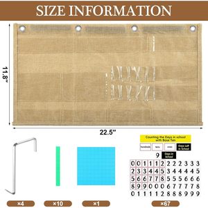 Tabla de Bolsillo para Contar Días, Herramienta de Matemáticas para el Aula, con Valor Posicional en Base Diez, para la Escuela - Product Image 2