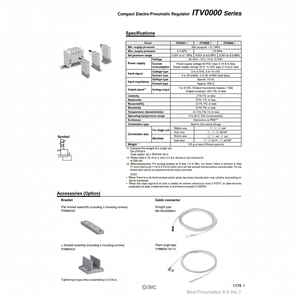 Régulateur électropneumatique compact SMC ITV0051-3CL pièces pneumatiques - Product Image 1