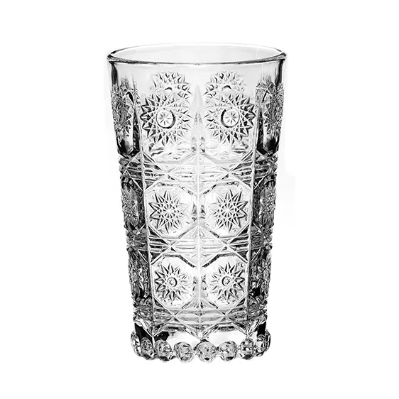 Classic bohemia design 290ml highball glass con motivo a girandola