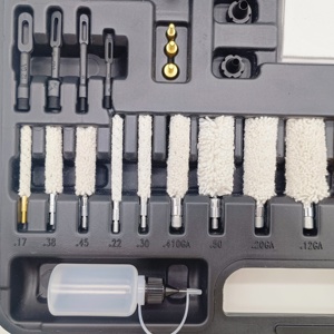 Kit de nettoyage universel pour armes à feu de tous calibres, tiges en laiton, brosses, 6 supports de lunette, étui rigide durable pour applications de sécurité et de chasse - Product Image 6
