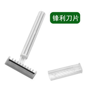 Maquinilla de afeitar desechable de una sola hoja de la marca Lingyang, blanca, para depilación médica, uso facial y quirúrgico. - Product Image 1